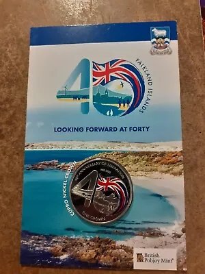 Falkland Islands 2022 Coloured One Crown 40 Years Of Liberation • £17