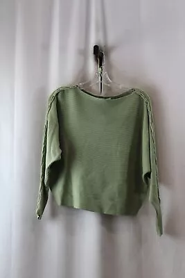 NWT Magaschoni Women's Green Ribbed Knit Sweater SZ-L • $19.99