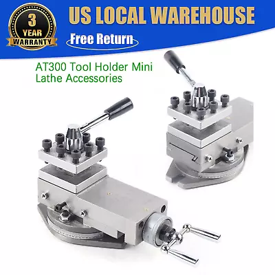 Metal Lathe Machine Tool Holder 80mm Universal AT300 Lathe Tool Post Assembly • $116.85