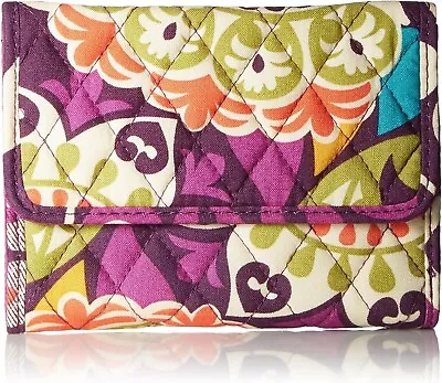 Vera Bradley Euro Wallet Clutch Purse Handbag In Plum Crazy • $29.99