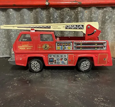 TONKA FIRETRUCK 1970’s Vintage Tin Model Toy Truck 50cm • $75.56
