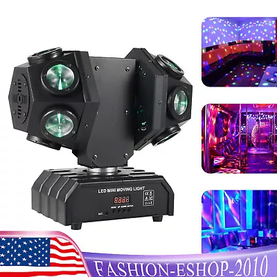 DMX512 RGBW LED Rotating Beam Stage Lights Moving Head DJ Disco Strobe Lighting • $95