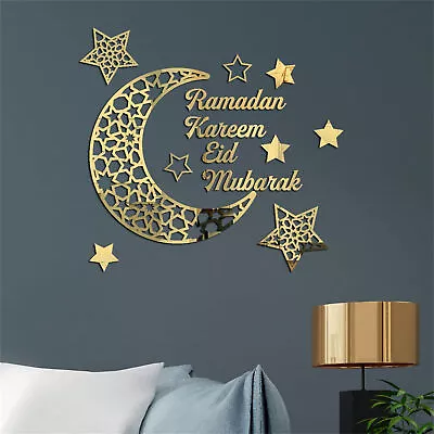 2PCS Eid Mubarak Wall Stickers Ramadan Decoration For Home Islamic Muslim Decor • $23.09