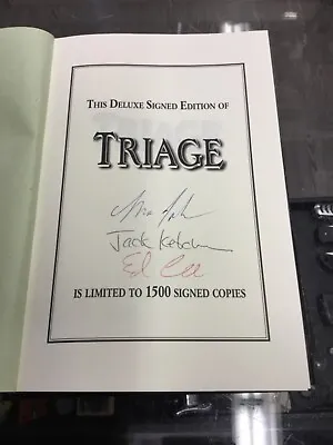 Signed TRIAGE BY JACK KETCHUM RICHARD LAYMON EDWARD LEE 2001 • $89.99