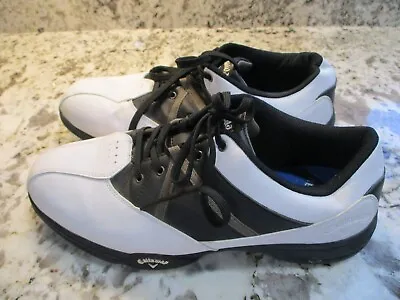 Callaway M181-12 Golf Shoes Soft Spike Men's Black & White Size US 11.5 • $19.99