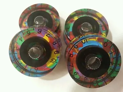 4 Guitar Speed Volume / Tone Knobs.. Tye Die/ Black...JAT CUSTOM GUITAR PARTS • $29.99