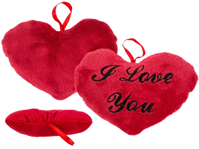 Red I Love You Plush Cushion Heart Romantic Cute Anniversary Mothers Day Gift • £6.95