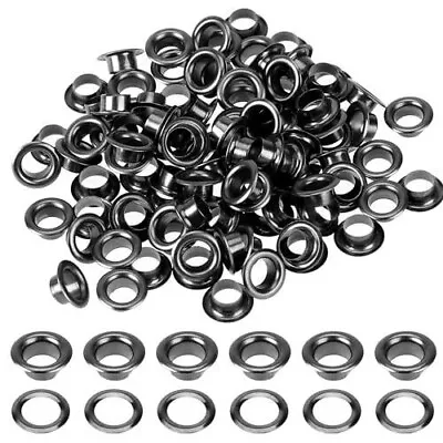 450 Set Metal Silver 1/4 Inch Grommets Eyelets With Washers - 450pcs - Opended • $13.99