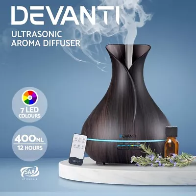 Devanti Aromatherapy Diffuser Aroma Essential Oil Diffuser Ultrasonic Humidifier • $36.95