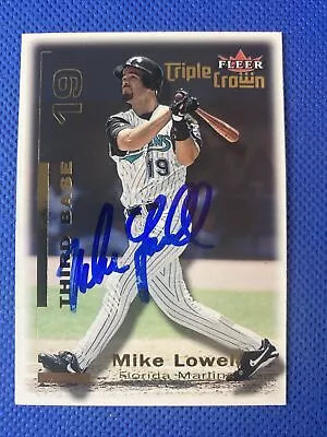 2001 Fleer Triple Crown Mike Lowell #108 Auto Signed Autograph Marlins  • $10