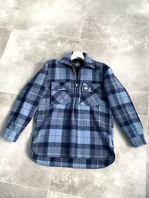 Men's SWANNDRI BUSH Anorak Wool Jacket Zip Shirt Plaid Pullover New Zealand SZ L • $138.91