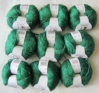 Lot Of 9 Skeins Visilk Lavold Yarn Vicose Silk #05 Viridian Green Italy • $60