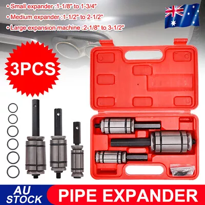 3 Piece Tail Pipe Expander Set Muffler Exhaust Pipe Dent Auto Remover Tool Set • $39.95