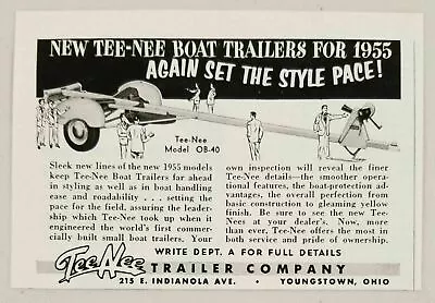 1955 Print Ad Tee-Nee Model OB-40 Boat Trailers YoungstownOhio • $9.25