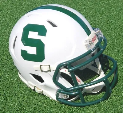 MICHIGAN STATE SPARTANS   S  9/30/23 WHITE ALTERNATE FOOTBALL MINI HELMET V IOWA • $51