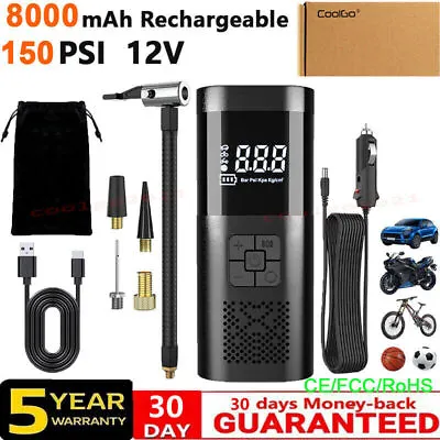 Car Tire Air Inflator Portable Tyre Electric Pump Cordless With USB Rechargeable • $38.95