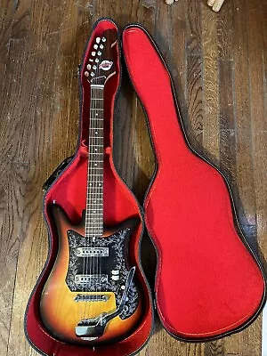 Vintage 1960s Teisco Del Ray Tulip Electric Guitar Japan Near Mint  With Case • $349