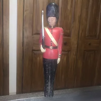 Vintage Doll British Soldier Queens Guard 14” Hard Plastic Red • $34.99