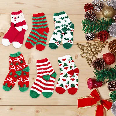 £15.43 • Buy 3/6Pairs Christmas Ladies Soft Fluffy Sock Warm Winter Cosy Lounge Bed Xmas Gift