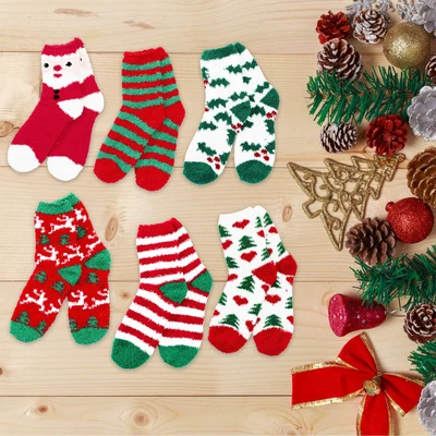 £15.43 • Buy 3/6Pairs Christmas Ladies Soft Fluffy Sock Warm Winter Cosy Lounge Bed Xmas Gift