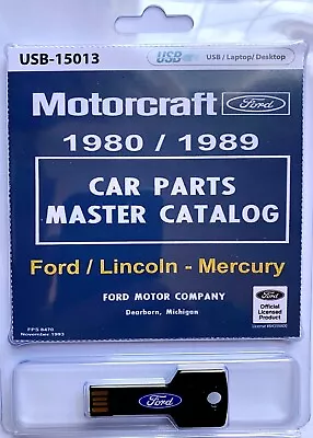 1980 - 1989 Ford Lincoln Mercury Master Car Parts Catalog On USB • $28.01