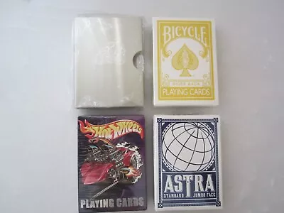 Metal Playing Card Holder Bicycle Yellow Playing Cards Deck Plus More All Sealed • $20