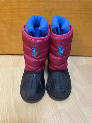Kids Ralph Lauren Snow Boots Size UK 5.5 Super Warm Blue Fleece Liner • £25