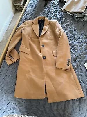 Zara Camel Heavy Lined Coat Size XS • £5