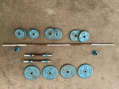 $69 • Buy Barbell + Dumbell Set With Adjustable Weights: 4 X 5 Kg, 4x 2.5 Kg, 4 X 1.25kg