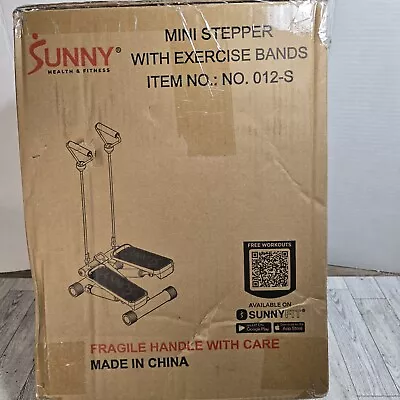 Sunny Health & Fitness NO. 012-S Mini Stepper With Resistance Bands NEW IN BOX • $30