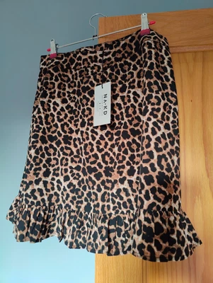 £2.50 • Buy NA-KD Mini Skirt Leopard Print Short Size EUR 40 Black Brown Bnwt