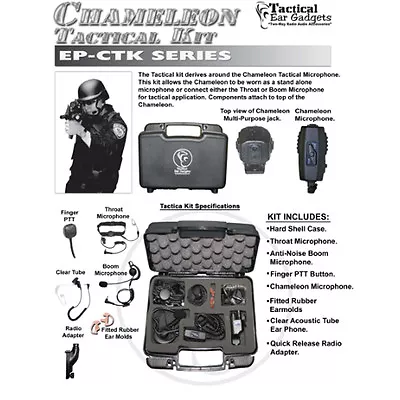 Tactical Ear Gadgets CHAMELEON Tactical Kit For Motorola APX XPR Two Way Radios • $300.40