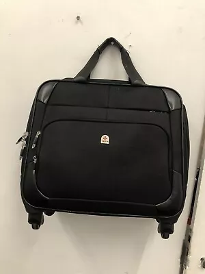 TASSIA Pilot Case Travel Cabin Bag In Black RRP £74 • £14.99