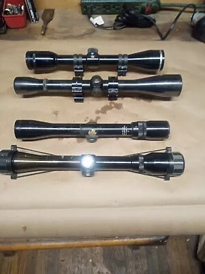 Pre Owned Vintage Rifle Scopes Lot Of 4 • $45