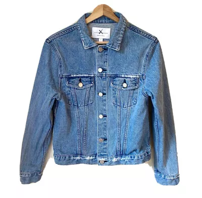 Viktoria & Woods Womens Distressed Denim Jacket Blue Size 1 / AU 6 - 8 *NEW • $55