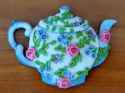 Decorative Teapot Magnet Colorful Flowers Unique Vintage China • $5