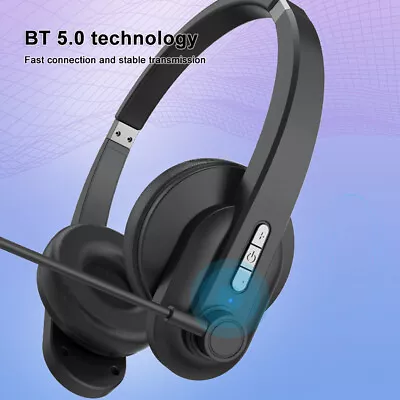 Bluetooth Headphones With Microphone Wireless Headset Noise Cancelling • $54.70