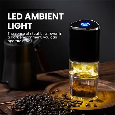 Electric Burr Coffee Grinder Coffee Bean Milling Grinding Machine 13W 155ML USB • $29.99