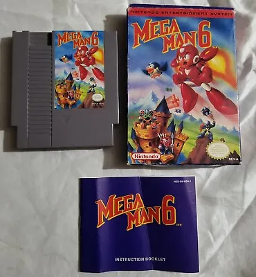 Mega Man 6 NES Nintendo Game Cartridge And Manual In Box TESTED WORKS!  • $179