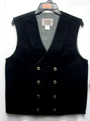 Frontier Classics Old West VEST Victorian Double Breast Style Mens  BLACK S-3X • $54