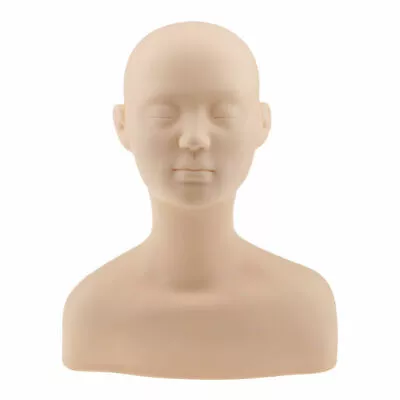 Soft Silicone Mannequin Head With Shoulder Make Up Practice Training Tool New • $123.17
