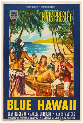 Blue Hawaii - Elvis Presley - 1963 - Movie Poster - Italian Version • $14.99