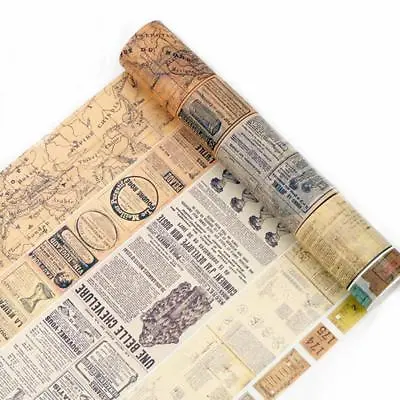 $3.61 • Buy Extra Wide Vintage Newspaper Coffee Shop Washi Tape DIY Craft Scrapbook SK