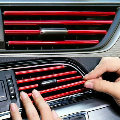£3.58 • Buy 10pcs Car Interior Air Conditioner Outlet Decoration Stripes Cover Accessories
