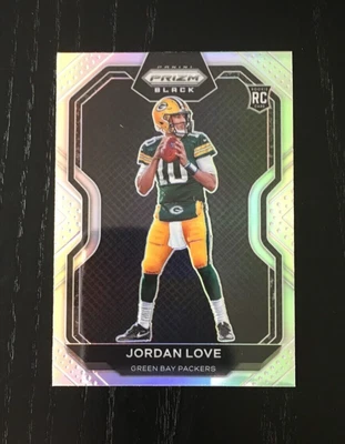$60 • Buy Jordan Love 2020 Panini Chronicles Prizm Black Silver Rookie Card Green Bay