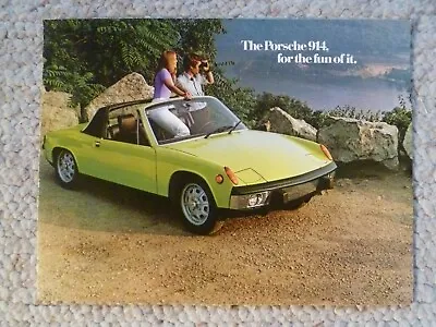 1973 Porsche 914 & 914 S Roadster Folder / Brochure English RARE!! Awesome L@@K  • $19.95