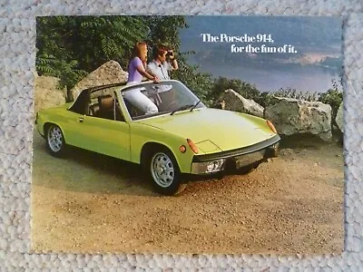 1973 Porsche 914 Roadster Large Brochure English RARE!! Awesome L@@K  • $39.95