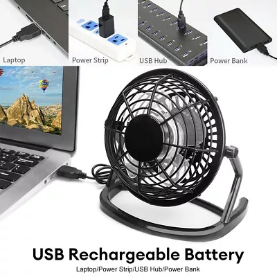 Mini USB Desk Fan Super Quiet Portable Cooling Air Cooler For Computer Laptop US • $12.17