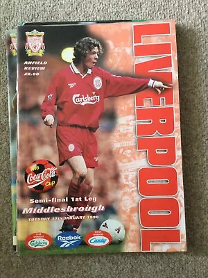 1997/8 Liverpool V Middlesbrough League Cup Semi Final • £0.99