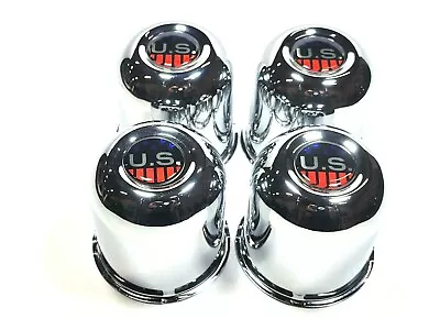 4 Chrome Center Cap 3 1/4  3.25  Center Bore Trailer Rims & US Logo AP# 97 • $27.95